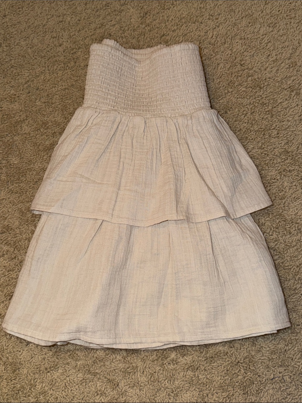 Target Universal Thread Goods Co. Cream Ruffled Tier Mini Skirt